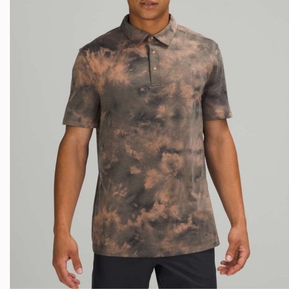 Lululemon Mens Fall XS Evolution Short Sleeve PoloTie Dye Sunset Gray Orange - Picture 7 of 7
